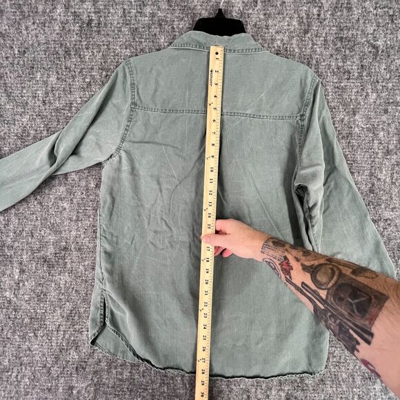 Old Navy Shirt Womens Extra Small green Relaxed‎ Long-Sleeve Cottagecore Minimal - Picture 8 of 9